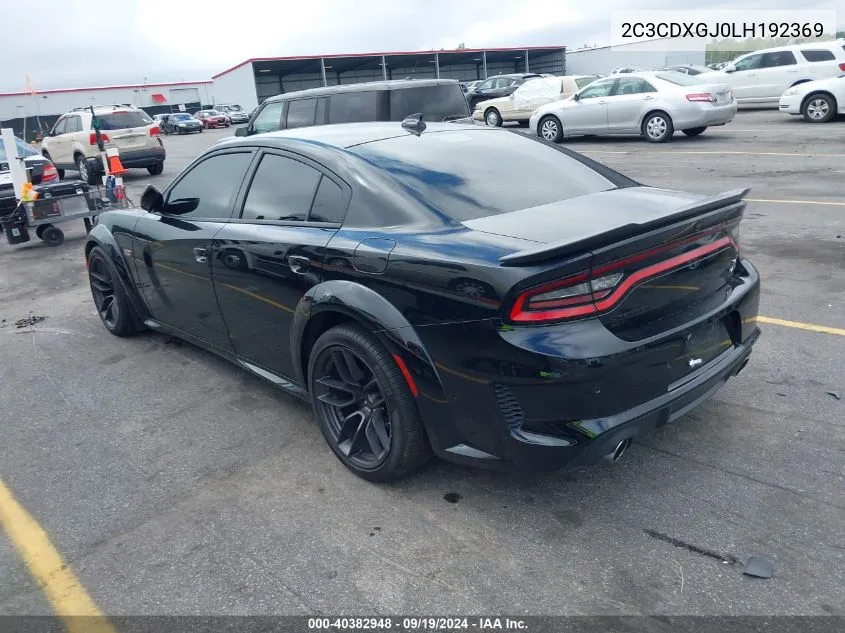 2020 Dodge Charger Scat Pack Widebody Rwd VIN: 2C3CDXGJ0LH192369 Lot: 40382948