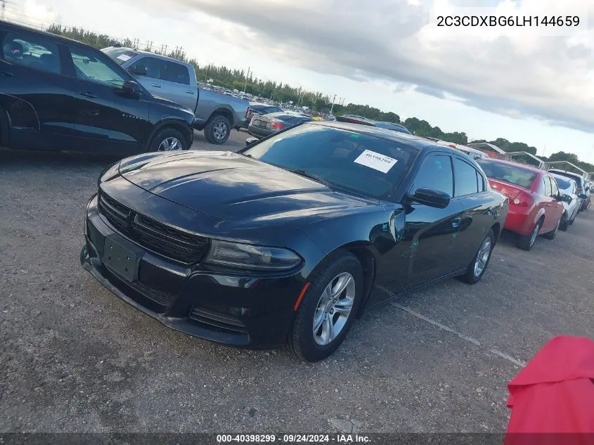 2020 Dodge Charger Sxt VIN: 2C3CDXBG6LH144659 Lot: 40398299