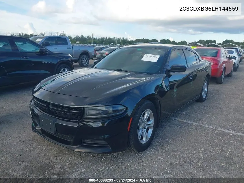 2020 Dodge Charger Sxt VIN: 2C3CDXBG6LH144659 Lot: 40398299