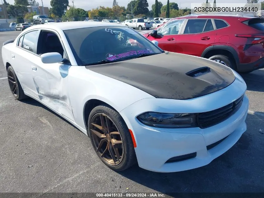 2020 Dodge Charger Sxt Rwd VIN: 2C3CDXBG0LH234440 Lot: 40415133