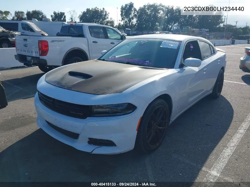 2020 Dodge Charger Sxt Rwd VIN: 2C3CDXBG0LH234440 Lot: 40415133