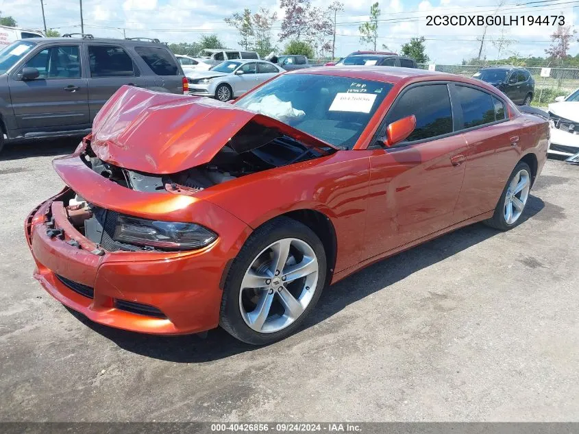 2020 Dodge Charger Sxt VIN: 2C3CDXBG0LH194473 Lot: 40426856