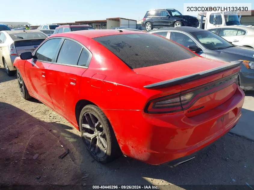 2020 Dodge Charger Sxt VIN: 2C3CDXBG7LH133430 Lot: 40445296