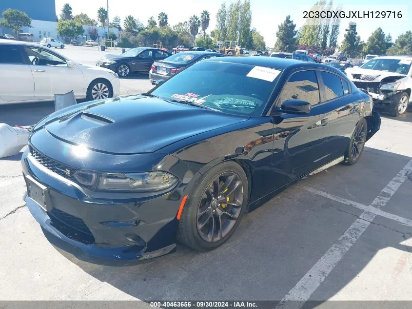 2020 Dodge Charger Scat Pack Rwd VIN: 2C3CDXGJXLH129716 Lot: 40463656