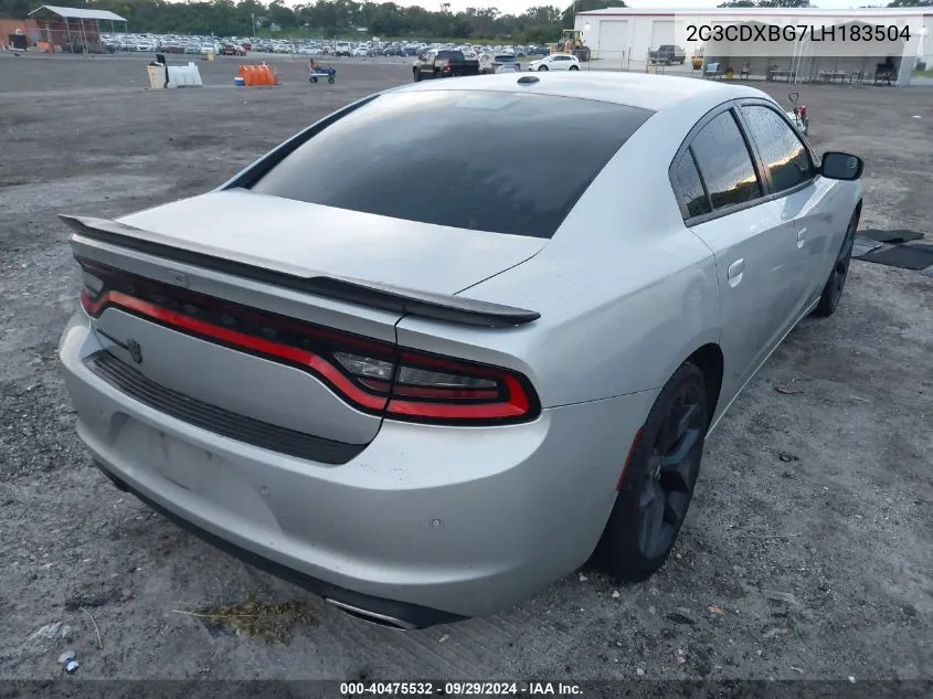 2020 Dodge Charger Sxt Rwd VIN: 2C3CDXBG7LH183504 Lot: 40475532