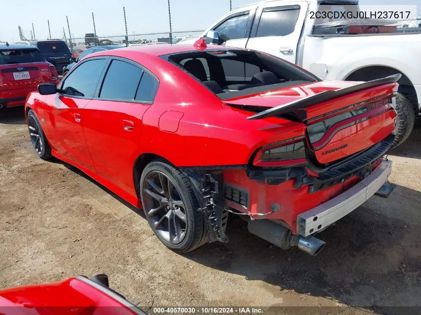 2020 Dodge Charger Scat Pack Rwd VIN: 2C3CDXGJ0LH237617 Lot: 40570030