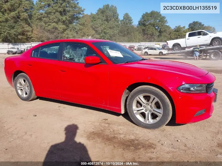 2020 Dodge Charger Sxt Rwd VIN: 2C3CDXBG0LH135519 Lot: 40572574