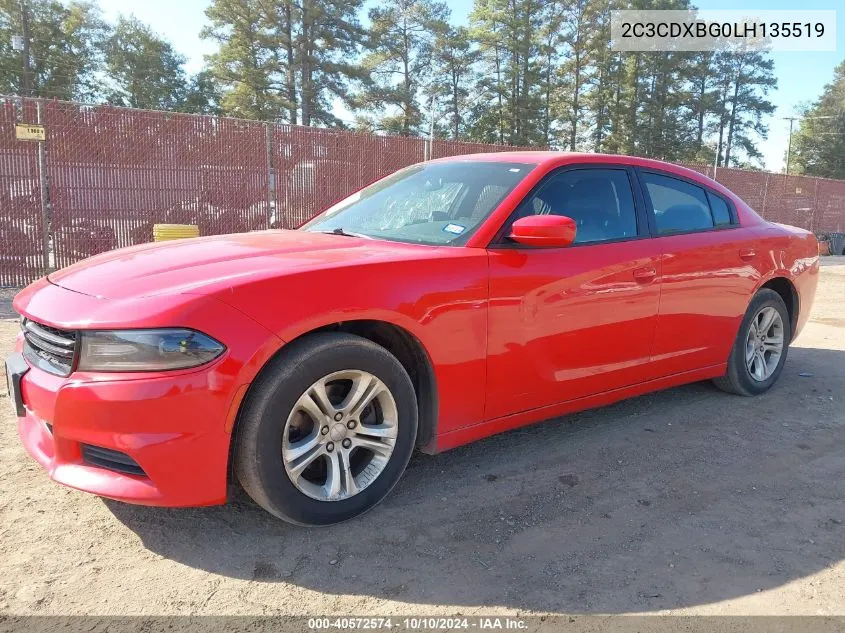 2020 Dodge Charger Sxt Rwd VIN: 2C3CDXBG0LH135519 Lot: 40572574