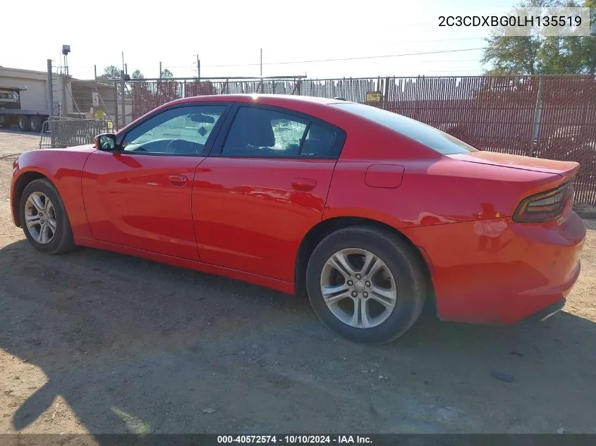 2020 Dodge Charger Sxt Rwd VIN: 2C3CDXBG0LH135519 Lot: 40572574