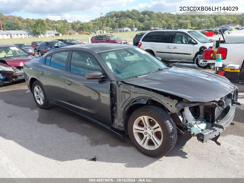 2020 Dodge Charger Sxt Rwd VIN: 2C3CDXBG6LH144029 Lot: 40579976