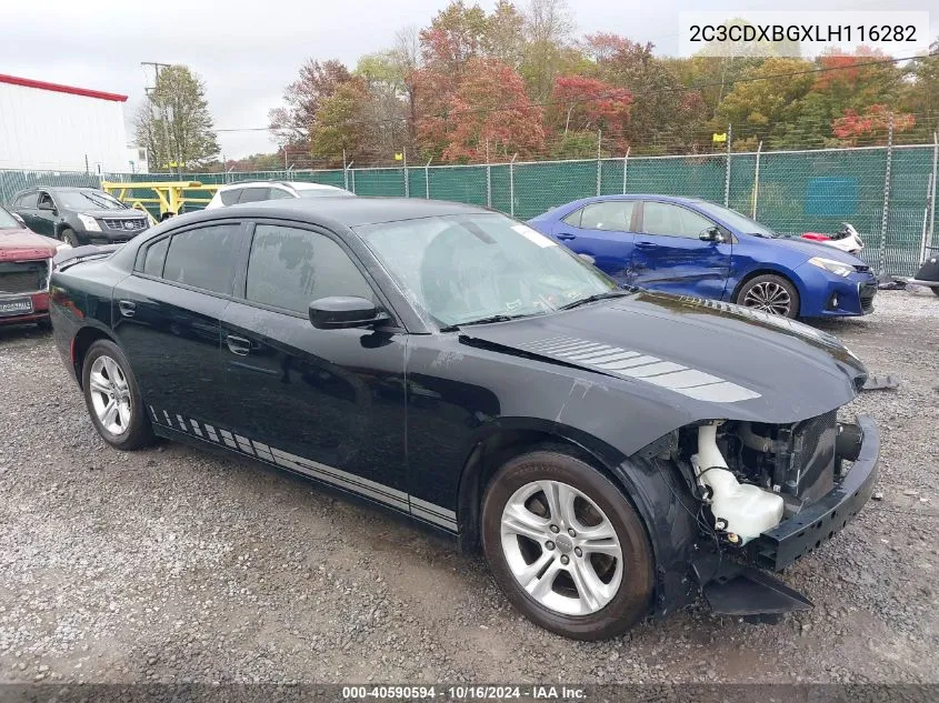 2020 Dodge Charger Sxt Rwd VIN: 2C3CDXBGXLH116282 Lot: 40590594