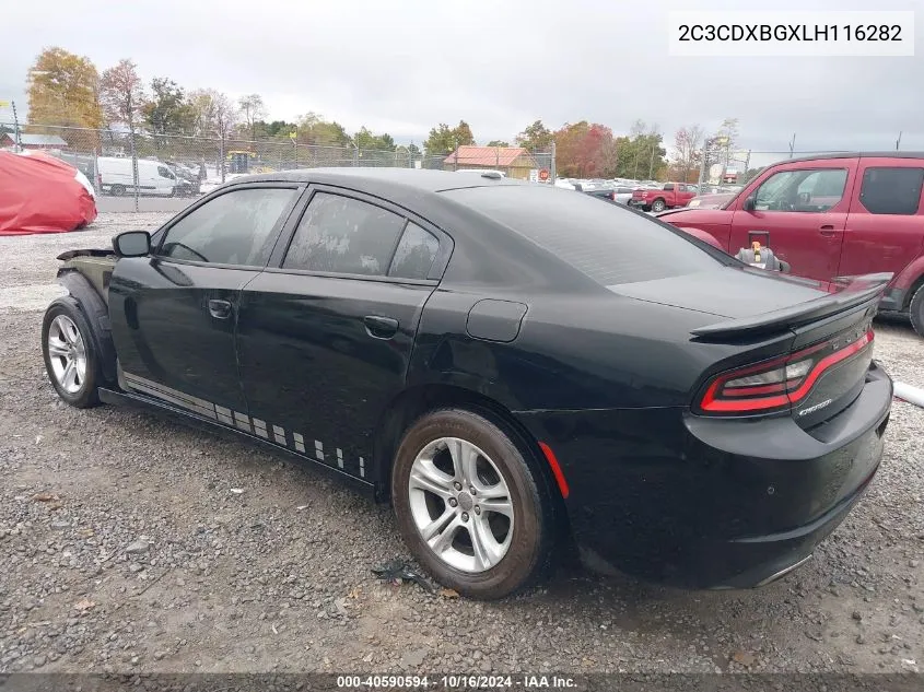 2020 Dodge Charger Sxt Rwd VIN: 2C3CDXBGXLH116282 Lot: 40590594