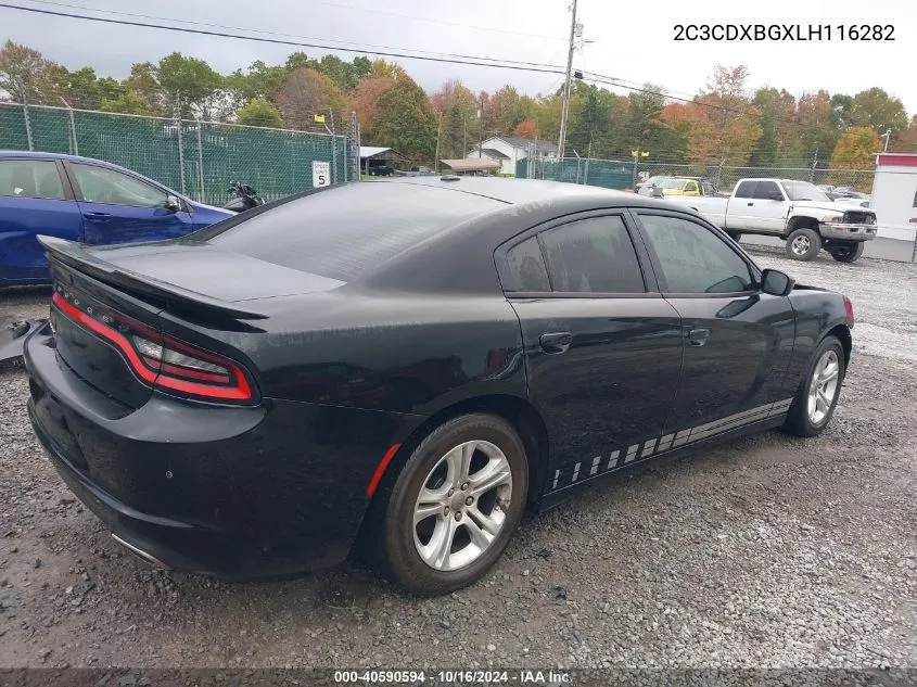 2020 Dodge Charger Sxt Rwd VIN: 2C3CDXBGXLH116282 Lot: 40590594