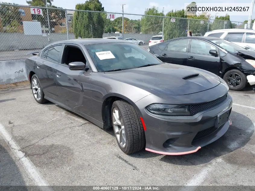 2020 Dodge Charger Gt Rwd VIN: 2C3CDXHG2LH245267 Lot: 40607129