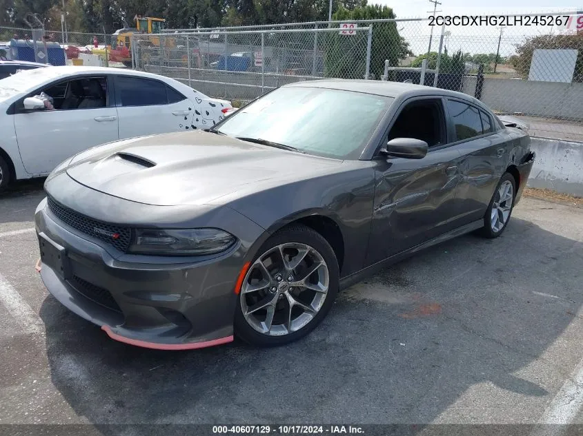 2020 Dodge Charger Gt Rwd VIN: 2C3CDXHG2LH245267 Lot: 40607129