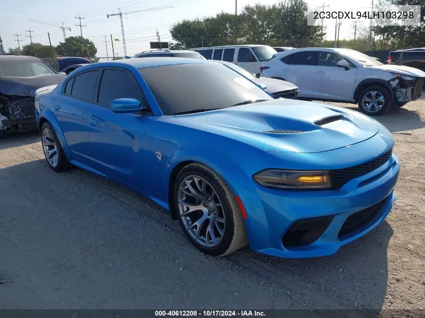 2020 Dodge Charger Srt Hellcat Rwd VIN: 2C3CDXL94LH103298 Lot: 40612208