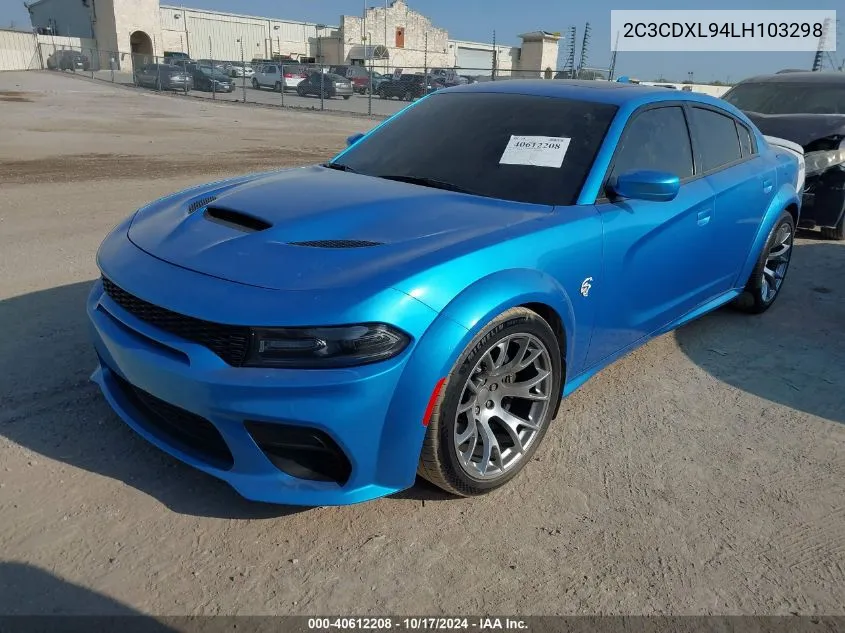 2020 Dodge Charger Srt Hellcat Rwd VIN: 2C3CDXL94LH103298 Lot: 40612208