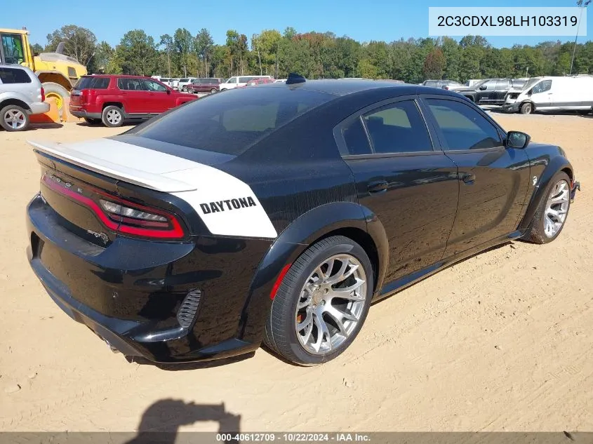 2020 Dodge Charger Srt Hellcat Rwd VIN: 2C3CDXL98LH103319 Lot: 40612709