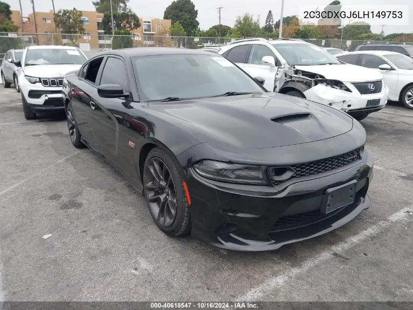 2020 Dodge Charger Scat Pack Rwd VIN: 2C3CDXGJ6LH149753 Lot: 40618547