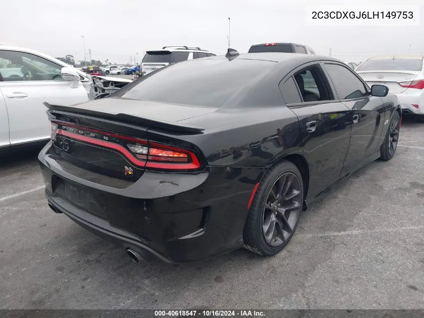 2020 Dodge Charger Scat Pack Rwd VIN: 2C3CDXGJ6LH149753 Lot: 40618547