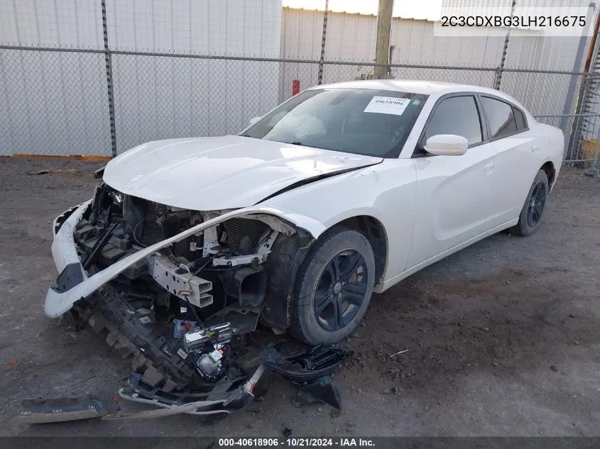 2020 Dodge Charger Sxt Rwd VIN: 2C3CDXBG3LH216675 Lot: 40618906