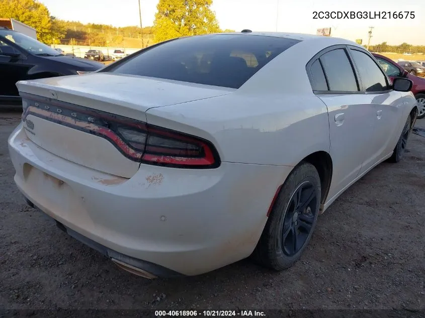 2020 Dodge Charger Sxt Rwd VIN: 2C3CDXBG3LH216675 Lot: 40618906