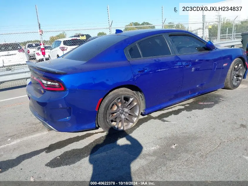 2020 Dodge Charger Scat Pack Rwd VIN: 2C3CDXGJXLH234837 Lot: 40622378