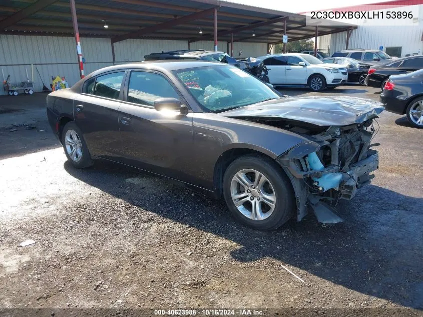 2020 Dodge Charger Sxt Rwd VIN: 2C3CDXBGXLH153896 Lot: 40623988