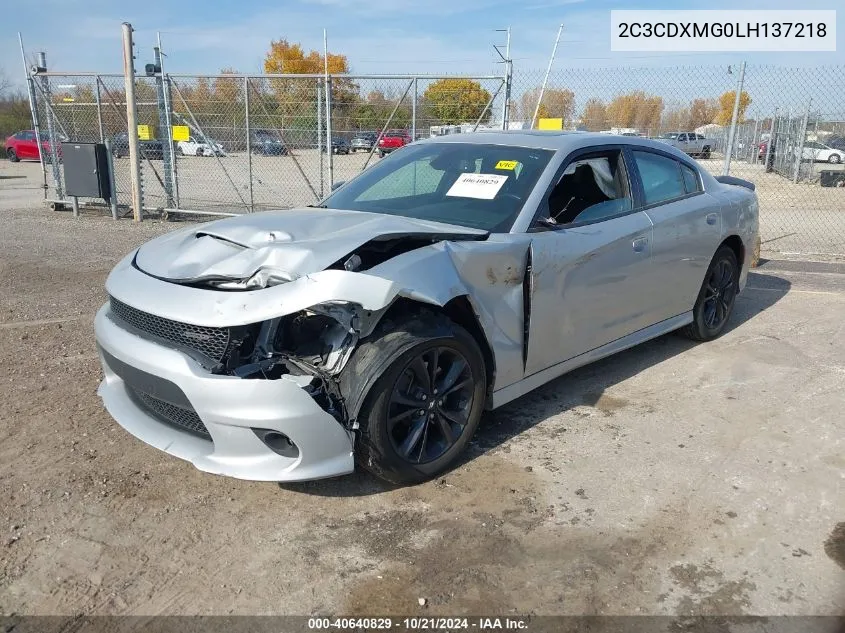 2020 Dodge Charger Gt VIN: 2C3CDXMG0LH137218 Lot: 40640829