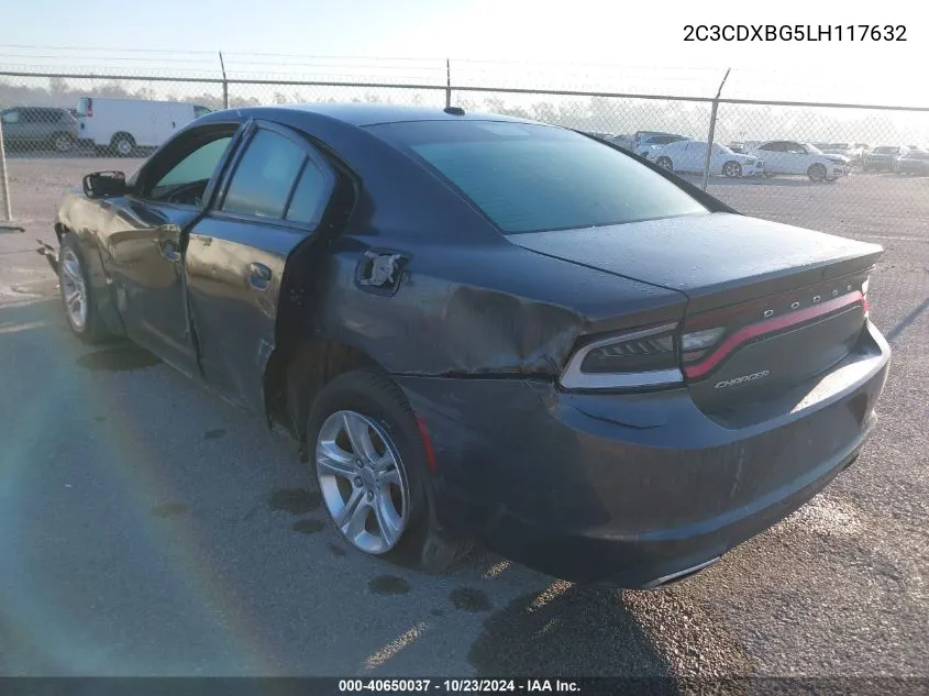 2020 Dodge Charger Sxt Rwd VIN: 2C3CDXBG5LH117632 Lot: 40650037