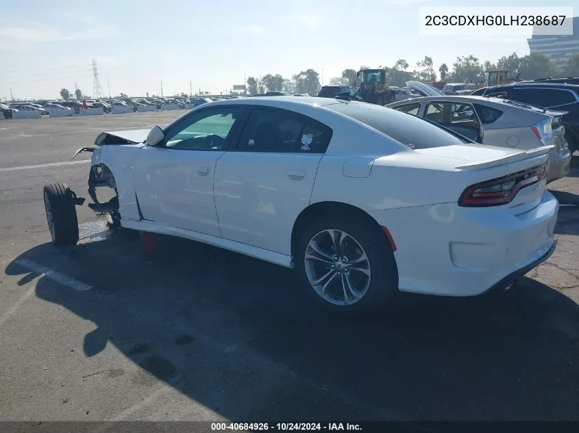 2020 Dodge Charger Gt Rwd VIN: 2C3CDXHG0LH238687 Lot: 40684926