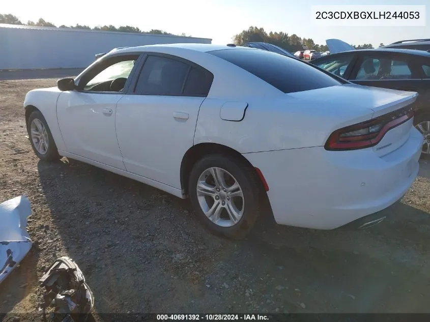 2020 Dodge Charger Sxt Rwd VIN: 2C3CDXBGXLH244053 Lot: 40691392