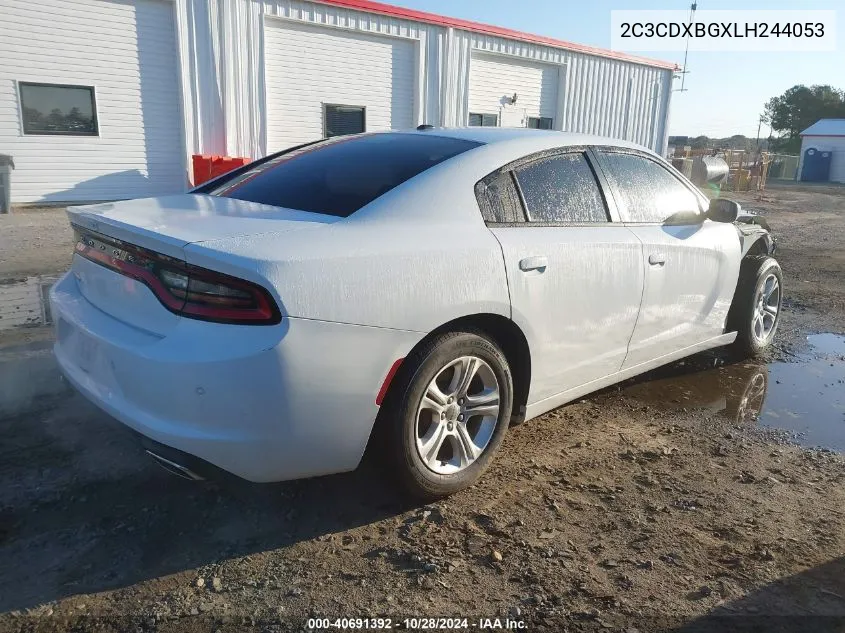 2020 Dodge Charger Sxt Rwd VIN: 2C3CDXBGXLH244053 Lot: 40691392