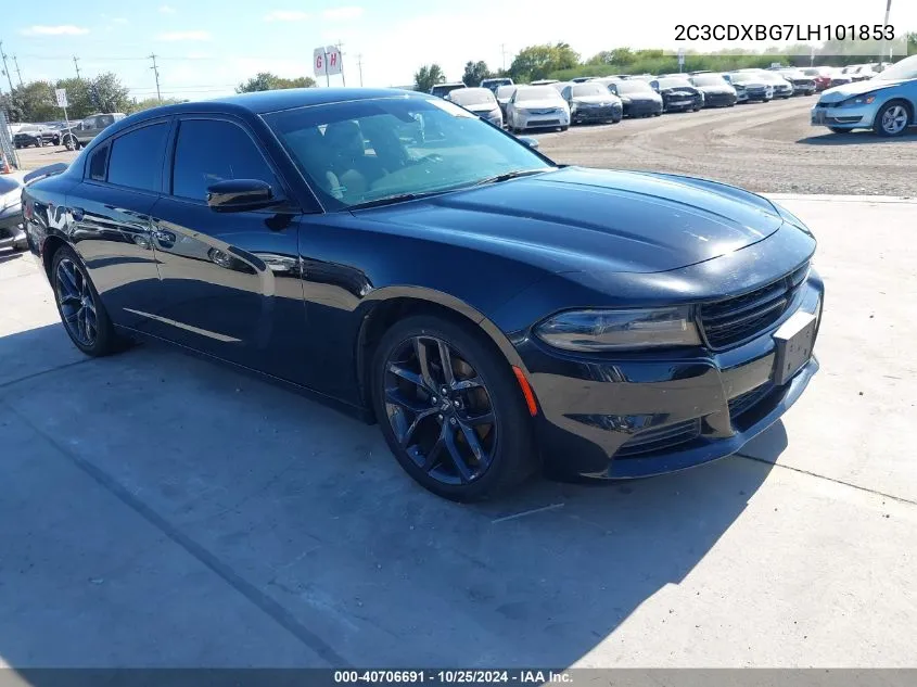 2020 Dodge Charger Sxt Rwd VIN: 2C3CDXBG7LH101853 Lot: 40706691