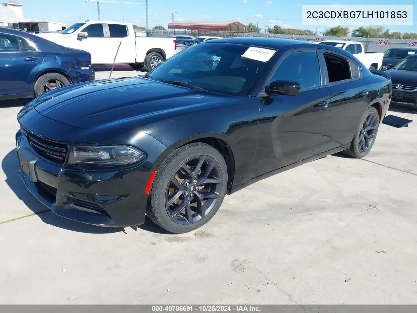 2020 Dodge Charger Sxt Rwd VIN: 2C3CDXBG7LH101853 Lot: 40706691