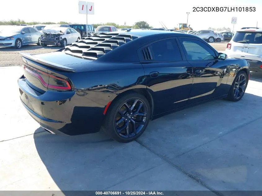 2020 Dodge Charger Sxt Rwd VIN: 2C3CDXBG7LH101853 Lot: 40706691