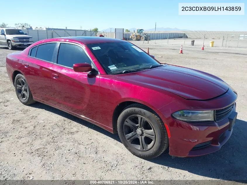 2020 Dodge Charger Sxt Rwd VIN: 2C3CDXBG9LH143859 Lot: 40706921