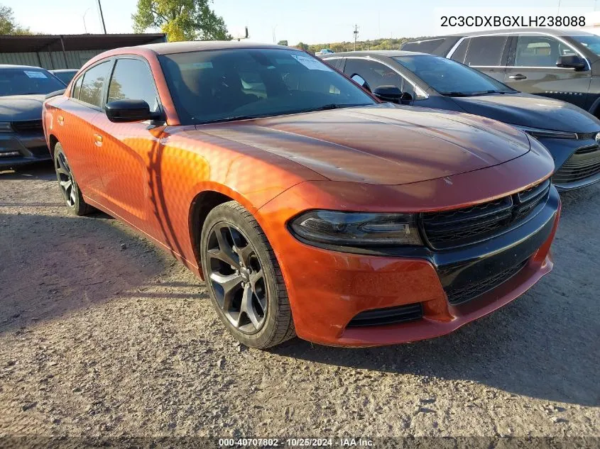 2020 Dodge Charger Sxt Rwd VIN: 2C3CDXBGXLH238088 Lot: 40707802