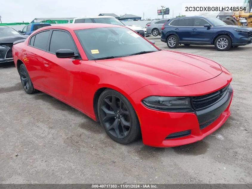 2020 Dodge Charger Sxt Rwd VIN: 2C3CDXBG8LH248554 Lot: 40717383