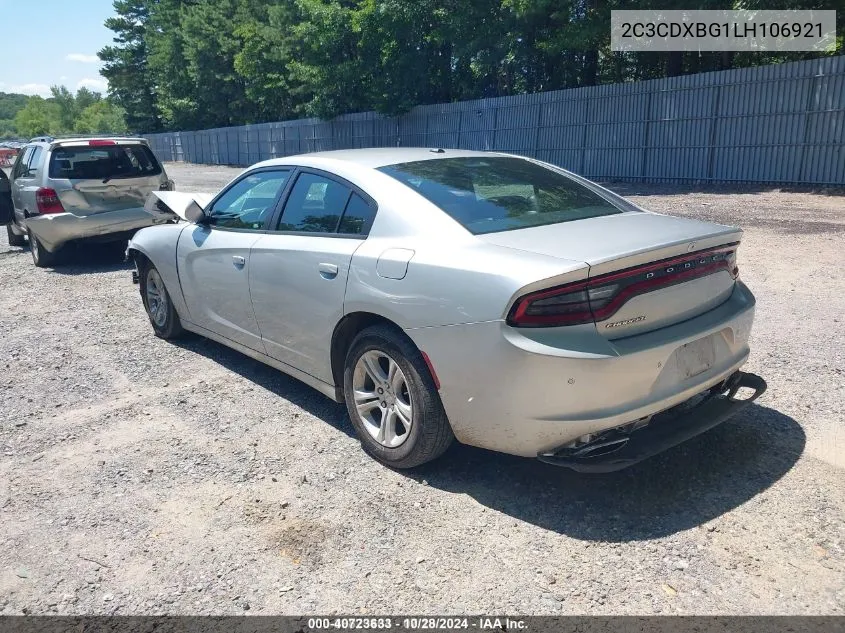 2020 Dodge Charger Sxt Rwd VIN: 2C3CDXBG1LH106921 Lot: 40723633