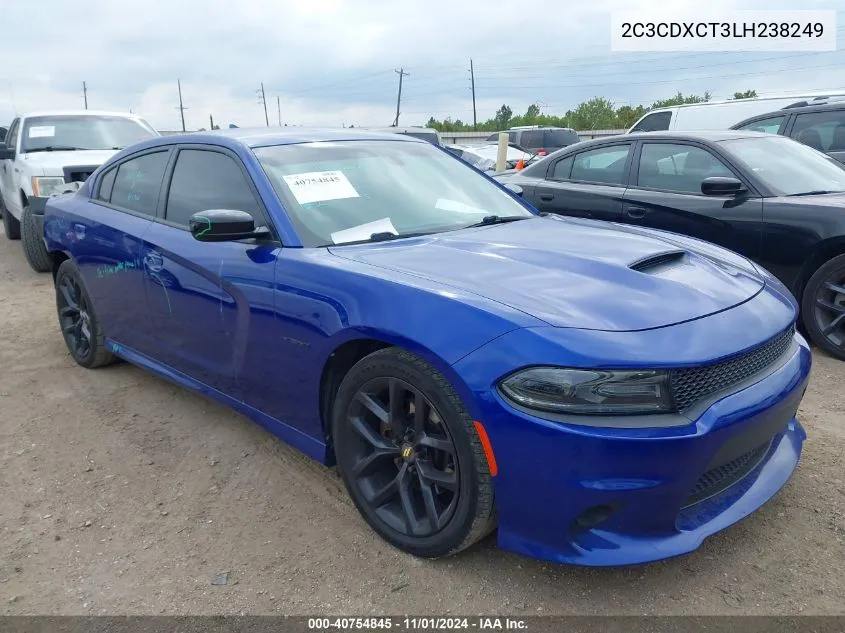 2020 Dodge Charger R/T Rwd VIN: 2C3CDXCT3LH238249 Lot: 40754845