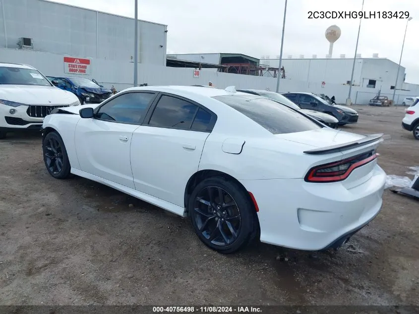 2020 Dodge Charger Gt Rwd VIN: 2C3CDXHG9LH183429 Lot: 40756498