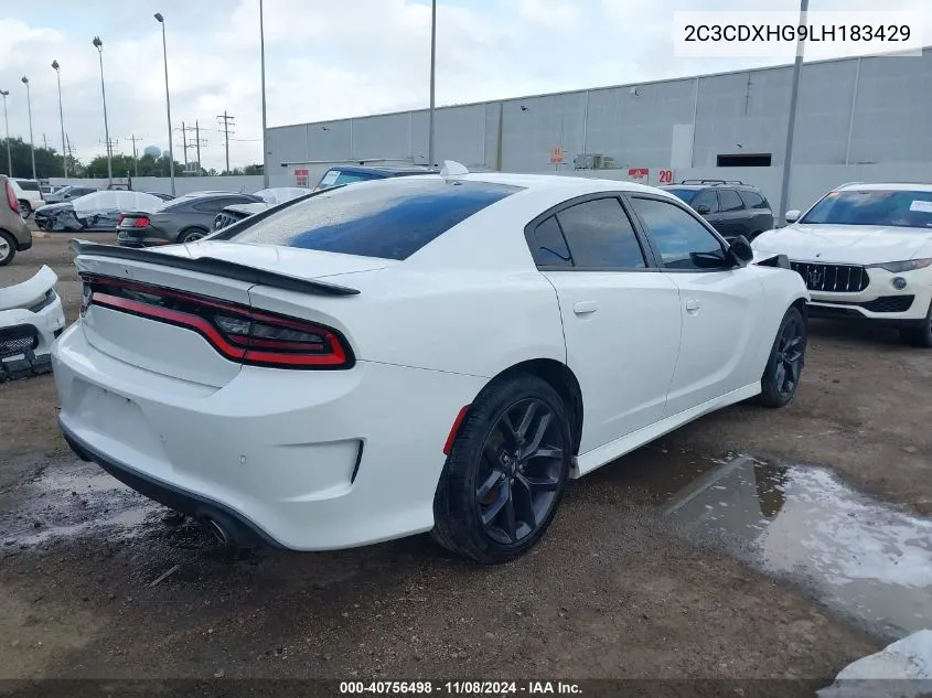 2020 Dodge Charger Gt Rwd VIN: 2C3CDXHG9LH183429 Lot: 40756498