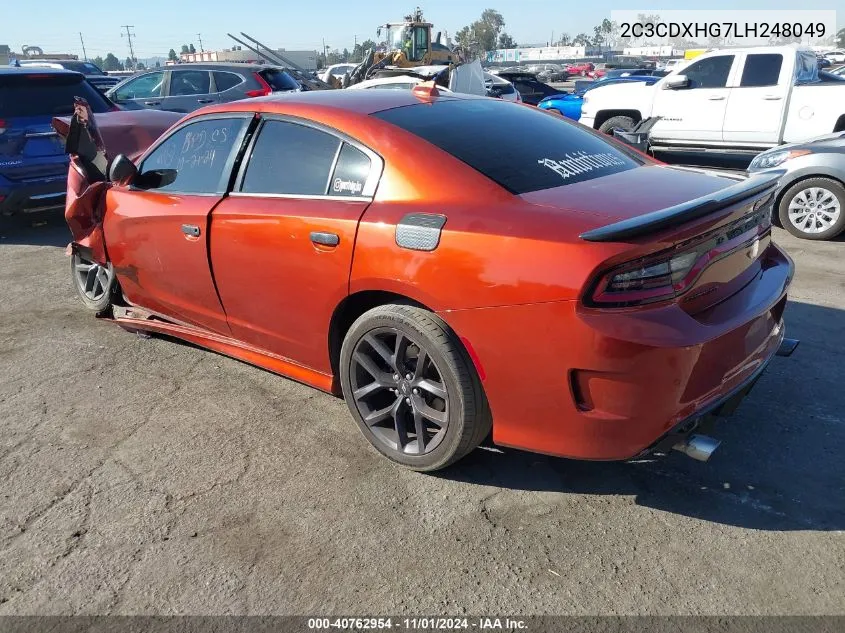 2020 Dodge Charger Gt Rwd VIN: 2C3CDXHG7LH248049 Lot: 40762954