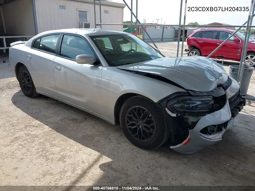 2020 Dodge Charger Sxt Rwd VIN: 2C3CDXBG7LH204335 Lot: 40766810