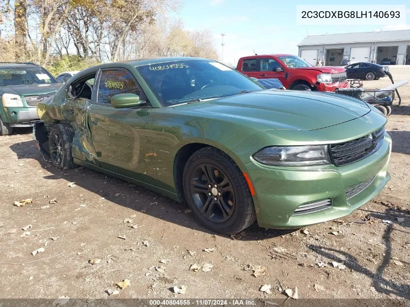 2020 Dodge Charger Sxt Rwd VIN: 2C3CDXBG8LH140693 Lot: 40804555