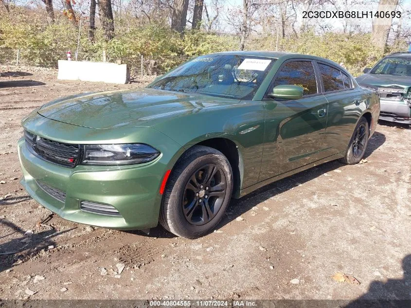 2020 Dodge Charger Sxt Rwd VIN: 2C3CDXBG8LH140693 Lot: 40804555