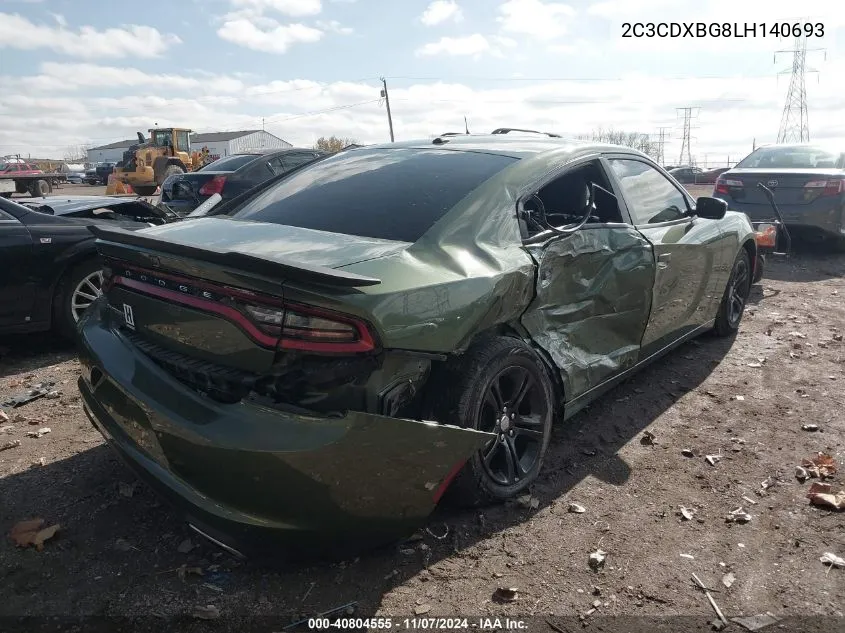 2020 Dodge Charger Sxt Rwd VIN: 2C3CDXBG8LH140693 Lot: 40804555