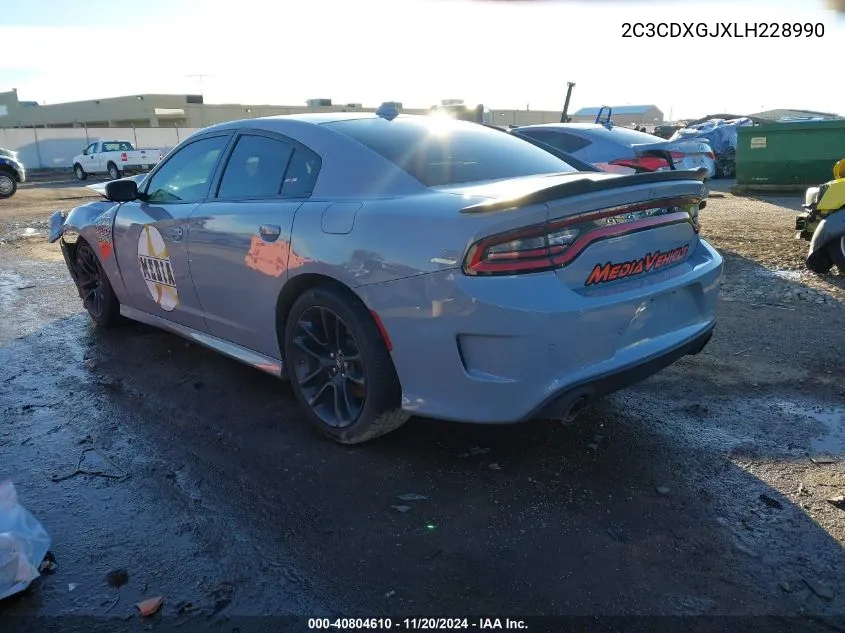 2020 Dodge Charger Scat Pack Rwd VIN: 2C3CDXGJXLH228990 Lot: 40804610