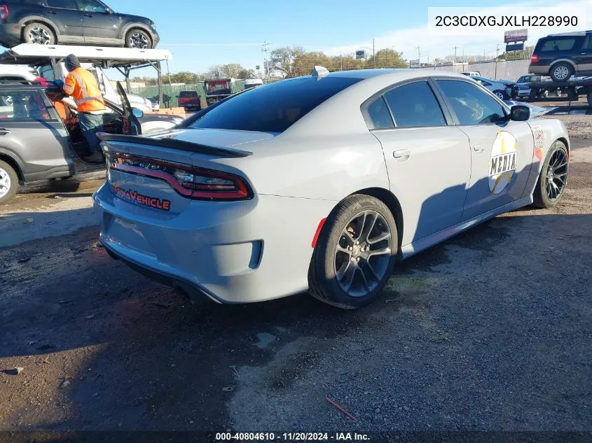 2020 Dodge Charger Scat Pack Rwd VIN: 2C3CDXGJXLH228990 Lot: 40804610